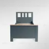 2.08.04.050.16 САГА кровать одинарная 90х200 темно-бирюзовая/ясень 2.08.04.050.16 - 1