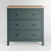 2.08.02.020.16 САГА комод 3 ящика темно-бирюзовый/ясень 2.08.02.020.16 - 2