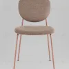 Стул обеденный Gigi шенилл коричневый розовые ножки УТ000039033 - 3