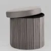 Пуф складной с ящиком Store Round антрацитовый УТ000038967 - 2
