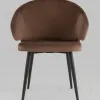 Стул с подлокотниками Codo велюр коричневый УТ000039138 - 4