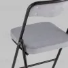 Складной стул Джонни велюр серый каркас черный матовый УТ000038735 - 7