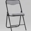 Складной стул Джонни велюр серый каркас черный матовый УТ000038735 - 2