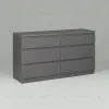 2.03.02.080.4 КАСТОР комод 6 ящиков RU серый 2.03.02.080.4 - 1