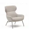 Belina Кресло из бежевой синели и стали с белой отделкой 178030 - 1