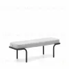 Compo Скамья из серой ткани и черного металла 130 см 190065 - 2