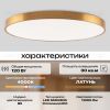 Светильник потолочный латунь LED 120Вт D78см Zortes TORTTY ZRS.02566.120 ZRS.02566.120 - 9