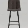 Стул полубарный Джанго велюр пепельно-серый высота сиденья 60 см УТ000036033 - 3