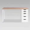 Стол письменный Ингар 2/5Т 140x75x55, дуб беленый/белый S00906 - 2