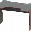 Стол компьютерный ВАРДИГ K1 120x82, антрацит/красный S00531 - 4