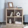 Стеллаж Фора 4, квадратной формы с четырьми открытыми ячейками, тамбурат, цвет дуб беленый S00647 - 4