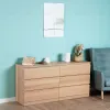 Комод Варма 6Д большой с шестью выдвижными ящиками, цвет дуб белёный S00319 - 4