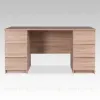 Стол КАСТОР письменный двухтумбовый с шестью ящиками, цвет Дуб Сонома 2.03.06.040.3 - 2