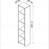 Стеллаж СИРИУС узкий, с пятью полками, цвет Дуб Венге 2.02.07.150.5 - 3