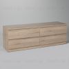 Комод МАЛЬТА низкий с четырьмя выдвижными ящиками, цвет Дуб Сонома 2.05.02.030.3 - 1