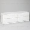 Комод МАЛЬТА низкий с четырьмя выдвижными ящиками, цвет белый 2.05.02.030.1 - 1