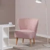 Кресло Унельма светло-розовый, ткань рогожка UNEACH MA61 - 4