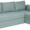 Диван угловой трехместный Вало с длинным подлокотником, мятно-серый, цвет рогожка VALCSB TW15LA - 1
