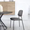 Стул Benilda темно-серый с дубовым шпоном и сталь с черной отделкой 108352 - 2