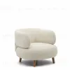 Luisa Кресло из белого флиса с ножками из массива бука 174958 - 3