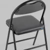 Стул складной Hagen экокожа серый каркас черный УТ000036848 - 7