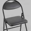 Стул складной Hagen экокожа серый каркас черный УТ000036848 - 8