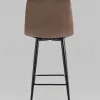 Стул полубарный Джанго велюр коричневый высота сиденья 60 см УТ000036035 - 5