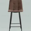 Стул полубарный Джанго велюр коричневый высота сиденья 60 см УТ000036035 - 3