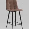 Стул полубарный Джанго велюр коричневый высота сиденья 60 см УТ000036035 - 2