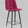 Стул полубарный Джанго велюр винный высота сиденья 60 см УТ000036034 - 2