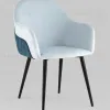 Стул Новел велюр светло-голубой с синей спинкой УТ000035945 - 1