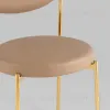 Стул Барбара NEW экокожа бежевая золотые ножки УТ000037627 - 8