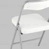 Складной стул Джонни экокожа белый каркас металлик УТ000035363 - 7