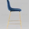 Стул полубарный Валенсия SN велюр синий золотые ножки УТ000037160 - 4