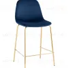Стул полубарный Валенсия SN велюр синий золотые ножки УТ000037160 - 1