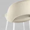 Стул Меган велюр бежевый белые ножки УТ000025585 - 9