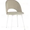 Стул Меган велюр бежевый белые ножки УТ000025585 - 1