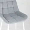 Стул Флекс велюр светло-серый белые ножки УТ000025208 - 10