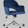 Кресло компьютерное Кларк велюр синий УТ000005057 - 2