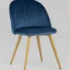 Стул Лион Страйпс велюр голубой УТ000004871 - 2