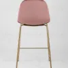 Стул полубарный Валенсия велюр розовый золотые ножки УТ000004429 - 5