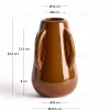 Ваза Odra из коричневой керамики с глянцевой отделкой, 25,5 см 482431 - 4