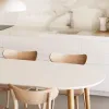 Oqui Раздвижной стол с белой столешницей и ножками из массива бука 90 (170) x 90 см 150711 - 2