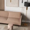 Диван прямой Кассель велюр рельефный бежевый УТ000040049 - 4