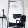 Серебряное зеркало в полный рост 