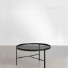 Чёрный кофейный стол 