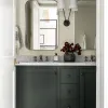Серебряное настенное зеркало 