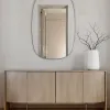 Серебряное настенное зеркало 