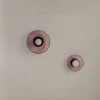 Настенный светильник с розовым стеклом 