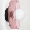 Настенный светильник с розовым стеклом 